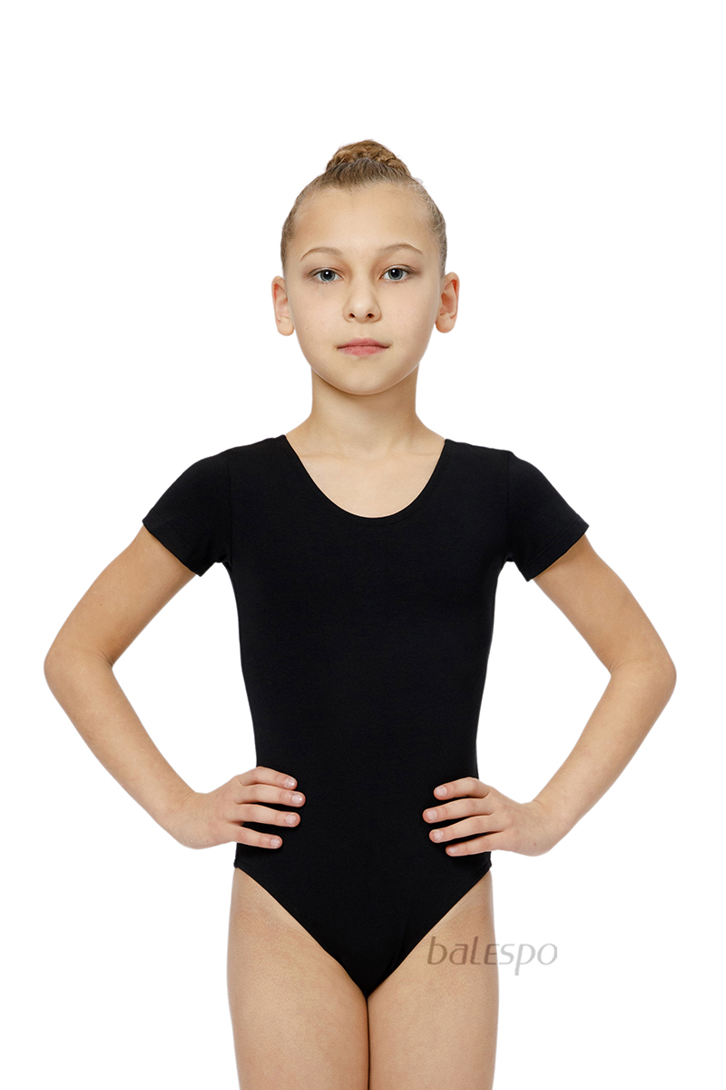 Gymnastický dres s krátkým rukávem BALESPO BC 310-100 černý